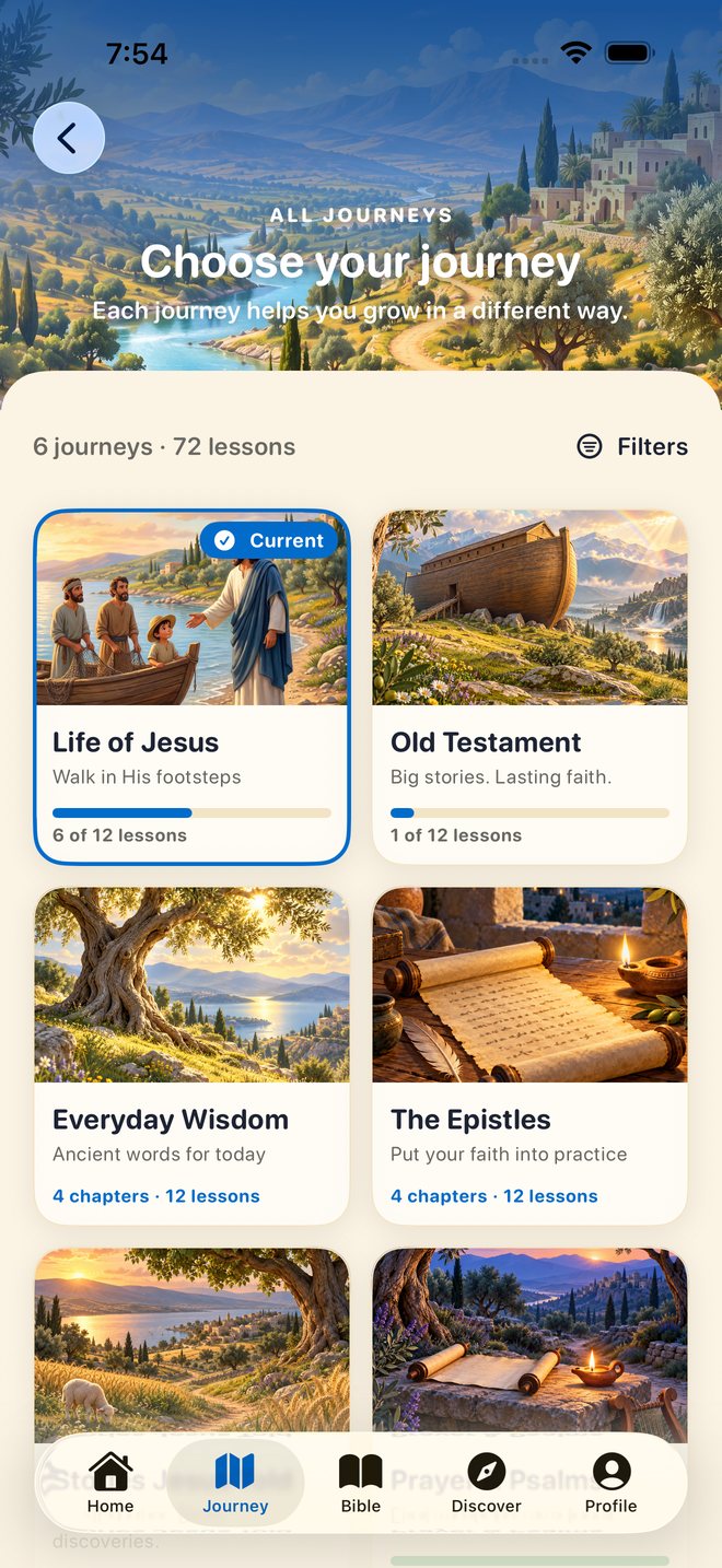 Six journeys to choose from
